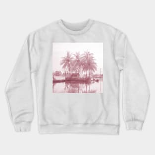 soft rose palm trees Crewneck Sweatshirt